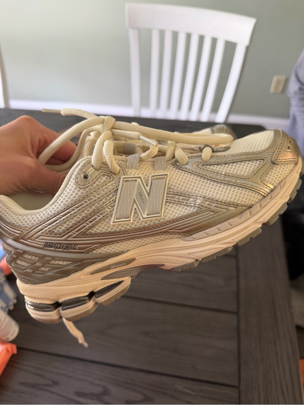 New Balance 1906R Cream and Taupe Running Sneaker